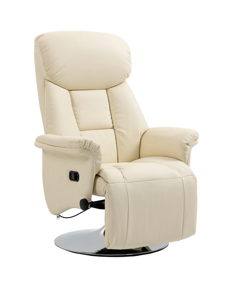 Homcom Adjustable Swivel Recliner Chair with Padded Arms
