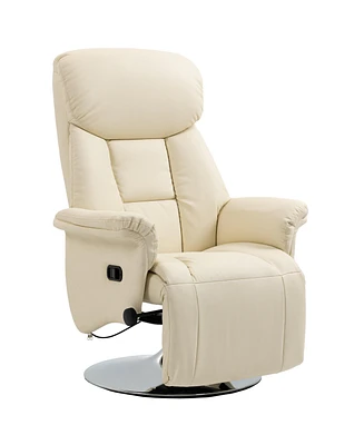 Homcom Adjustable Swivel Recliner Chair with Padded Arms