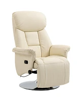 Homcom Adjustable Swivel Recliner Chair with Padded Arms