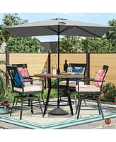 Mondawe 10ft Rectangular Outdoor Patio Umbrella with Tilt and Crank