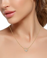 Giani Bernini 2-Pc. Set Cubic Zirconia Heart Pendant Necklace & Solitaire Stud Earrings, Created for Macy's