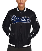 Starter Men's Classic-Fit Satin Varsity Bomber Jacket