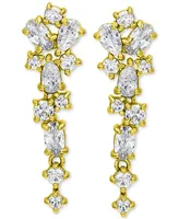 Cubic Zirconia Multi-Shape Dangle Drop Earrings in Sterling Silver, Created for Macy's