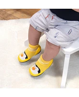 Komuello Baby Girl Boy First Walk Sock Shoes Penguin-Yellow