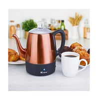 Electric 4 Cup Percolator- Copper Finish - 800 Watts