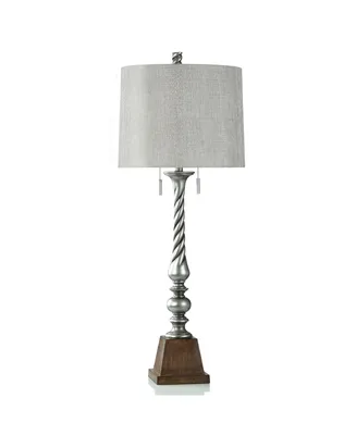 40.87" India Pedestal Painted Swirl Table Lamp