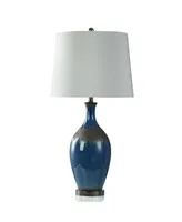 35" Bowie Two Tone Matte and Glaze Base Table Lamp