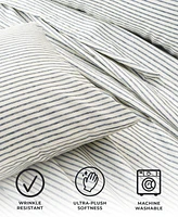 Premium Comforts Striped Wrinkle Resistant Microfiber 4-Pc. Sheet Set, King - Stripe