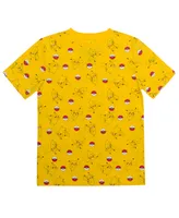 Pokemon Big Boys Pikachu All Over Print Short Sleeve Graphic T-shirt