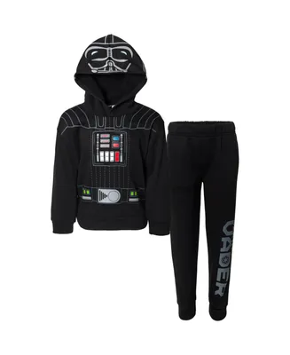 Star Wars Darth Vader Boba Fett The Mandalorian Fleece Pullover Hoodie and Pants Outfit Set Toddler| Child Boys