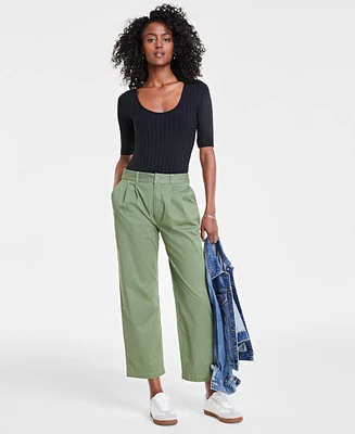 On 34th Women's Pleated Chino Ankle Pants, Created for Macy's