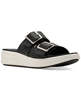 Clarks Women's Drift Buckle Slip-On Slide Wedge Sandals