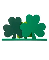 Glitzhome 16" L St. Patrick's Wooden Shamrocks Table Decor