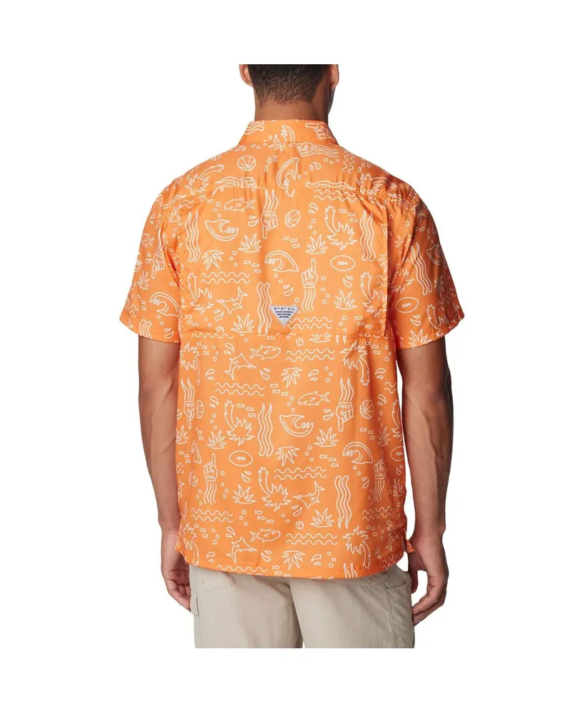 Men's Columbia Tennessee Orange Volunteers Super Slack Tide Omni-Wick Button-Up Shirt