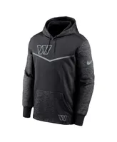 Men's Nike Black Washington Commanders Rflctv Chevron Pullover Hoodie