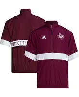 Men's adidas Maroon Texas A&M Aggies Strategy Short Sleeve Half-Zip Jacket