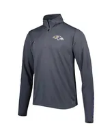 Men's Msx by Michael Strahan Charcoal Baltimore Ravens 1/4-Zip Sweatshirt