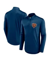 Men's Fanatics Navy Chicago Bears Quarterback Quarter-Zip Top