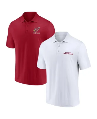 Men's Fanatics White, Cardinal Arizona Cardinals Lockup Two-Pack Polo Shirt Set