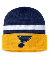 Men's Fanatics Navy, Gold St. Louis Blues Fundamental Cuffed Knit Hat