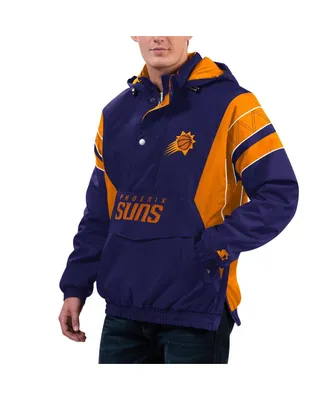 Men's Starter Purple Phoenix Suns Home Team Hoodie Half-Zip Jacket