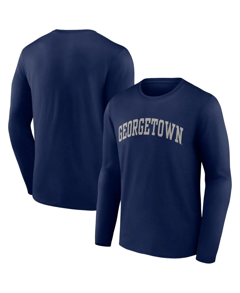 Men's Fanatics Navy Georgetown Hoyas Basic Arch Long Sleeve T-shirt