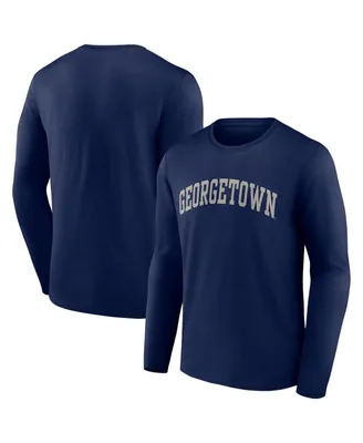 Men's Fanatics Navy Georgetown Hoyas Basic Arch Long Sleeve T-shirt