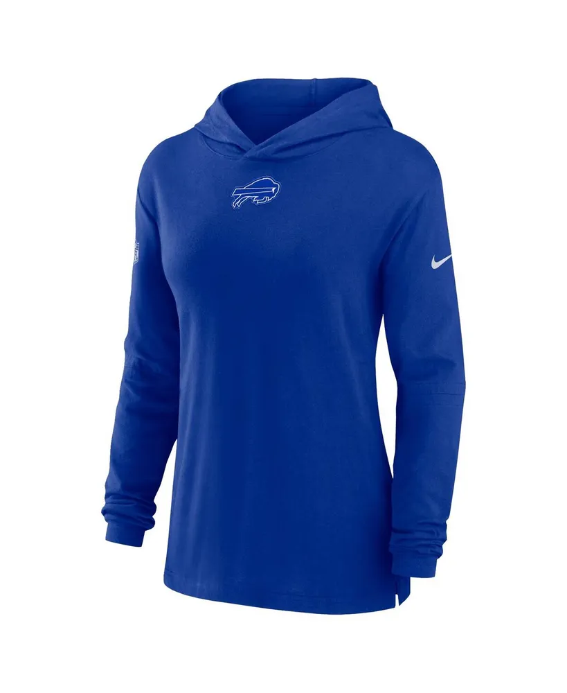 Women's Nike Royal Buffalo Bills Sideline Performance Long Sleeve Hoodie T-shirt