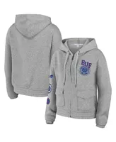 Women's Wear by Erin Andrews Heather Gray Buffalo Bills Full-Zip Hoodie