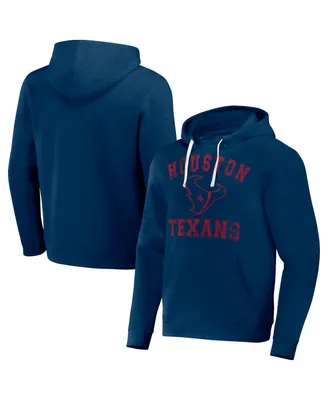 Men's Nfl x Darius Rucker Collection by Fanatics Navy Distressed Houston Texans Coaches Pullover Hoodie