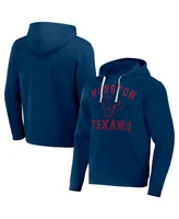 Men's Nfl x Darius Rucker Collection by Fanatics Navy Distressed Houston Texans Coaches Pullover Hoodie