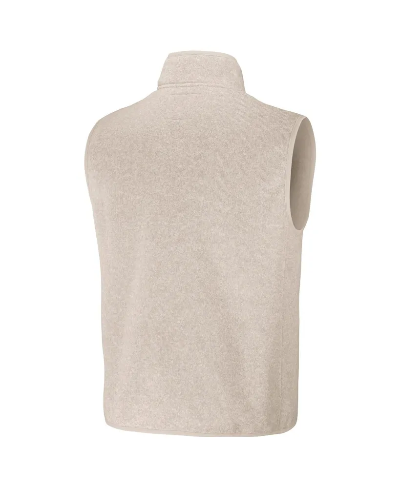 Men's Nfl x Darius Rucker Collection by Fanatics Oatmeal Chicago Bears Full-Zip Sweater Vest