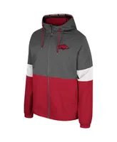 Men's Colosseum Charcoal Arkansas Razorbacks Miles Full-Zip Jacket