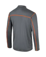 Men's Colosseum Gray Oklahoma State Cowboys Cameron Quarter-Zip Windshirt