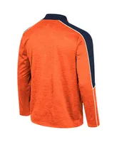 Men's Colosseum Orange Syracuse Marled Half-Zip Jacket
