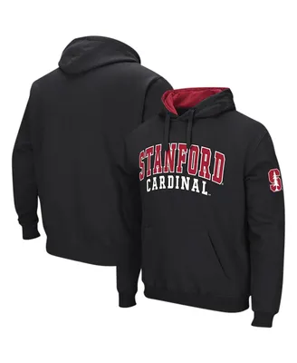 Men's Colosseum Black Stanford Cardinal Double Arch Pullover Hoodie