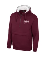 Men's Colosseum Maroon Mississippi State Bulldogs Half-Zip Hoodie