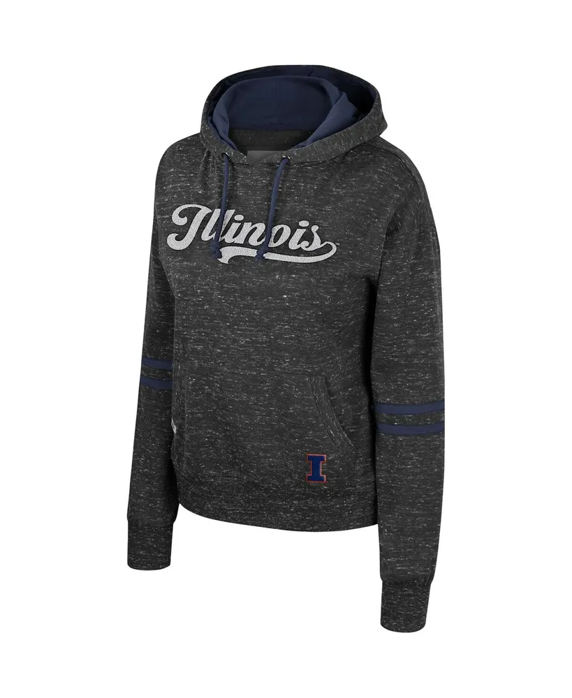 Women's Colosseum Charcoal Illinois Fighting Illini Catherine Speckle Pullover Hoodie