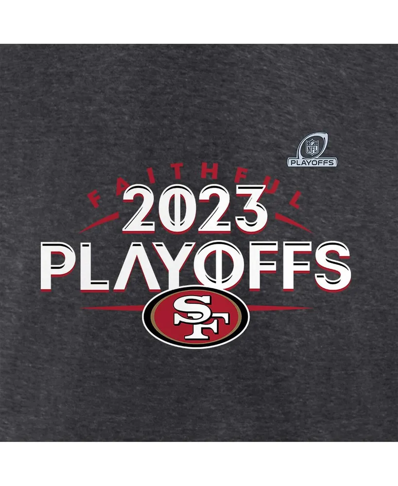 Men's Fanatics Heather Charcoal San Francisco 49ers 2023 Nfl Playoffs T-shirt