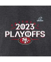 Men's Fanatics Heather Charcoal San Francisco 49ers 2023 Nfl Playoffs T-shirt