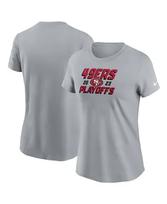 Women's Nike Gray San Francisco 49ers 2023 Nfl Playoffs Iconic T-shirt