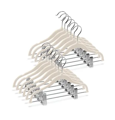 12 Pack baby hangers with clips