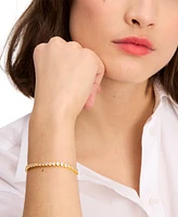 Kate Spade New York Gold-Tone Cubic Zirconia Heart Tennis Bracelet