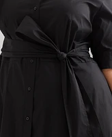 Lauren Ralph Plus Belted Shirtdress