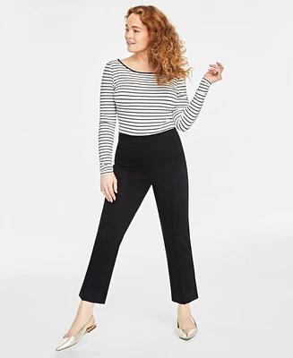 On 34th Women's Ponte-Knit Pull-On Ankle Pants, Created for Macy's