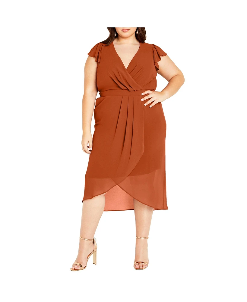 Plus Wrap Swing Dress