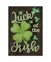 Luck of the Irish Shamrock Outdoor Garden Flag 12.5" x 18" (Poles Not Included)