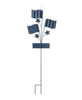 Glitzhome 42" H Patriotic, Americana Metal Flags Yard Stake