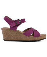 White Mountain Women's Prezo Footbed Wedge Sandals