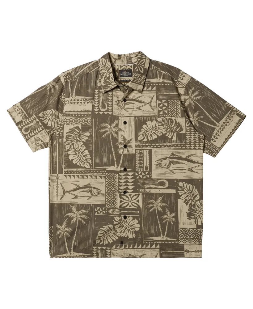 Quiksilver Waterman Men's Tuna Palm Short Sleeve Shirt